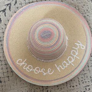 Colorful Straw Sun Hat with sequin Embroidery